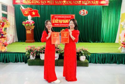 LỄ KẾT NẠP ĐẢNG VIÊN MỚI VÀ HỌP CHI BỘ THÁNG 02/2026 – MẦM NON GIAO TÂN