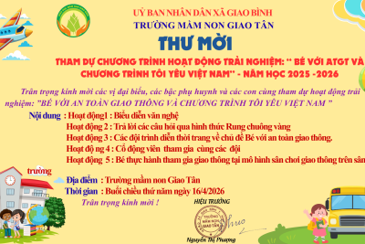 BÉ VỚI AN TOÀN GIAO THÔNG VÀ CHƯƠNG TRÌNH TÔI YÊU VIỆT NAM