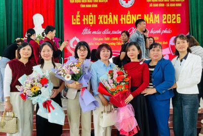 CB-GV-NV Trường Mầm non Giao Tân tham gia “Lễ hội Xuân Hồng 2026” – Hiến máu tình nguyện tại xã Giao Bình